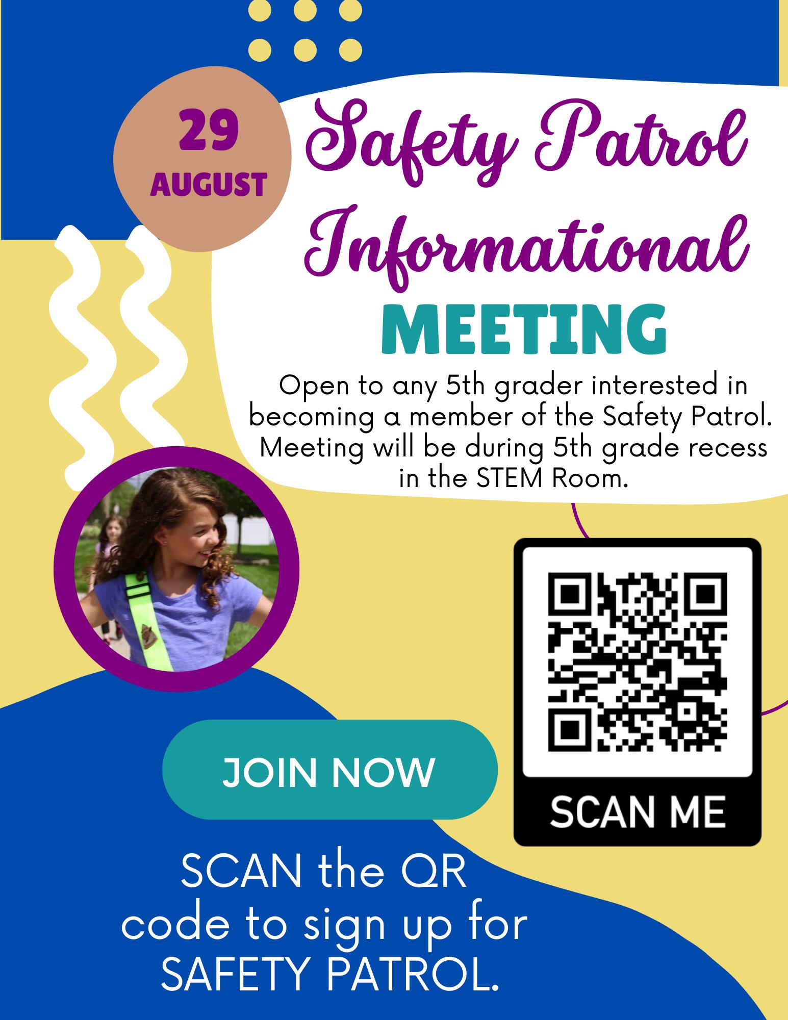 Safety Patrol Information - 8/29/23