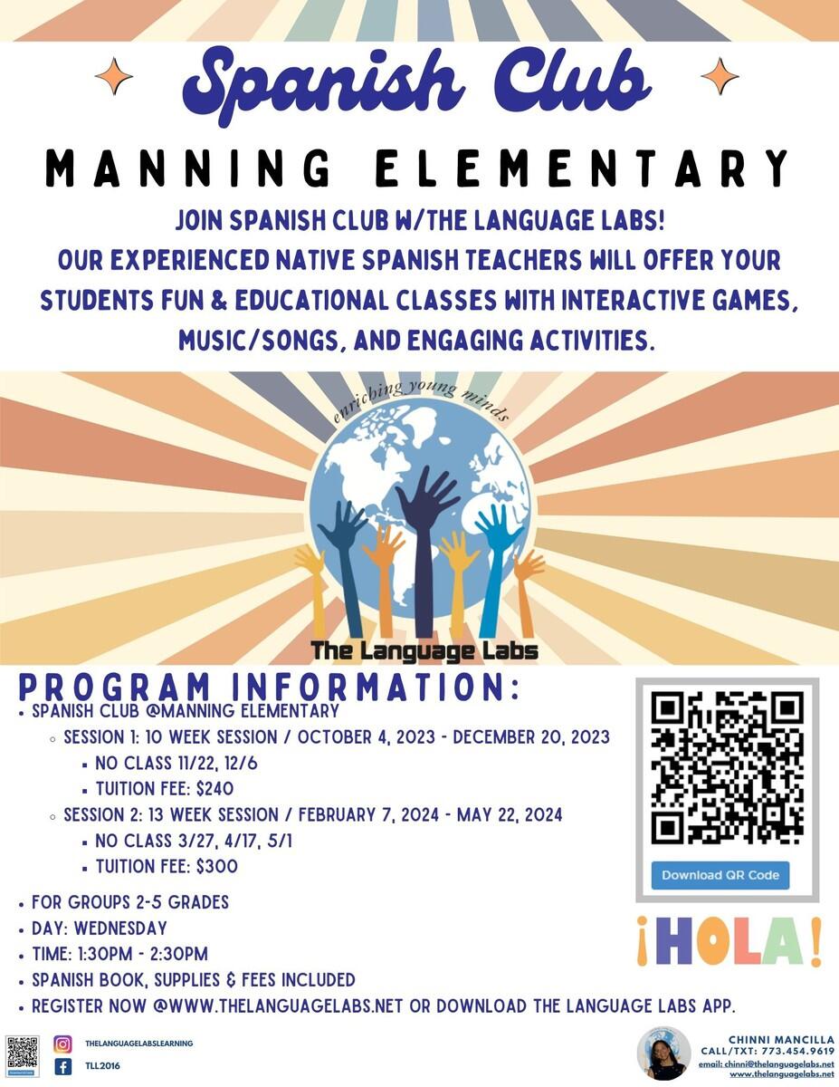 Manning Elementary Spanish Club information
